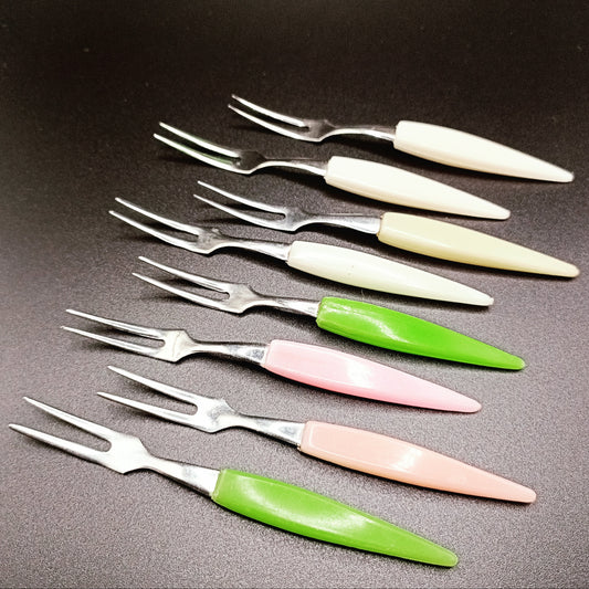 Vintage leikkelehaarukat 1970-luvulta