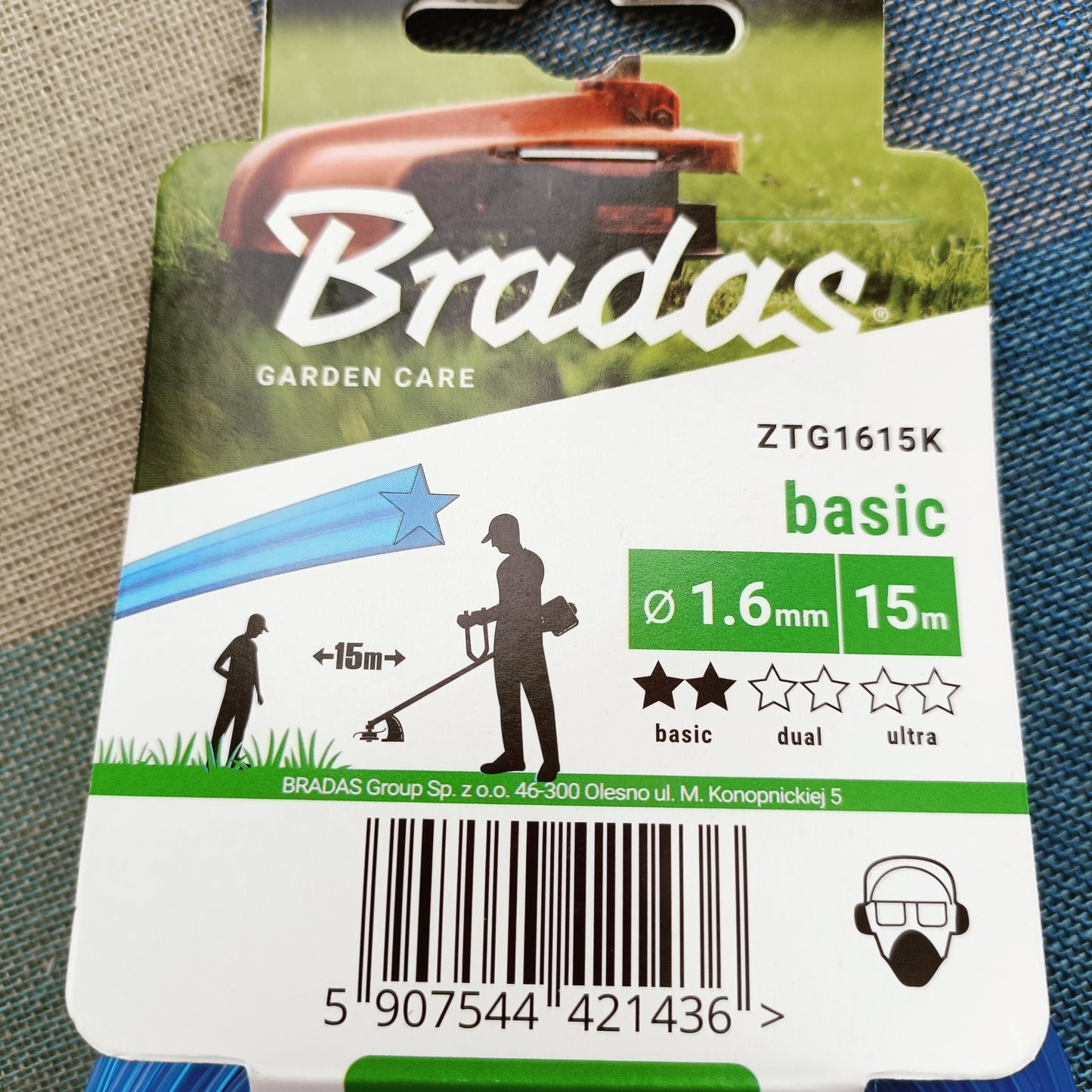 Trimmerin siima 1,6mm x 15m