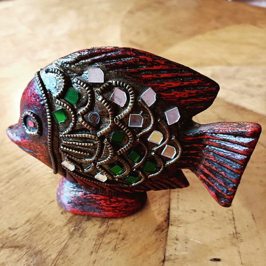 Vintage puinen koristekala