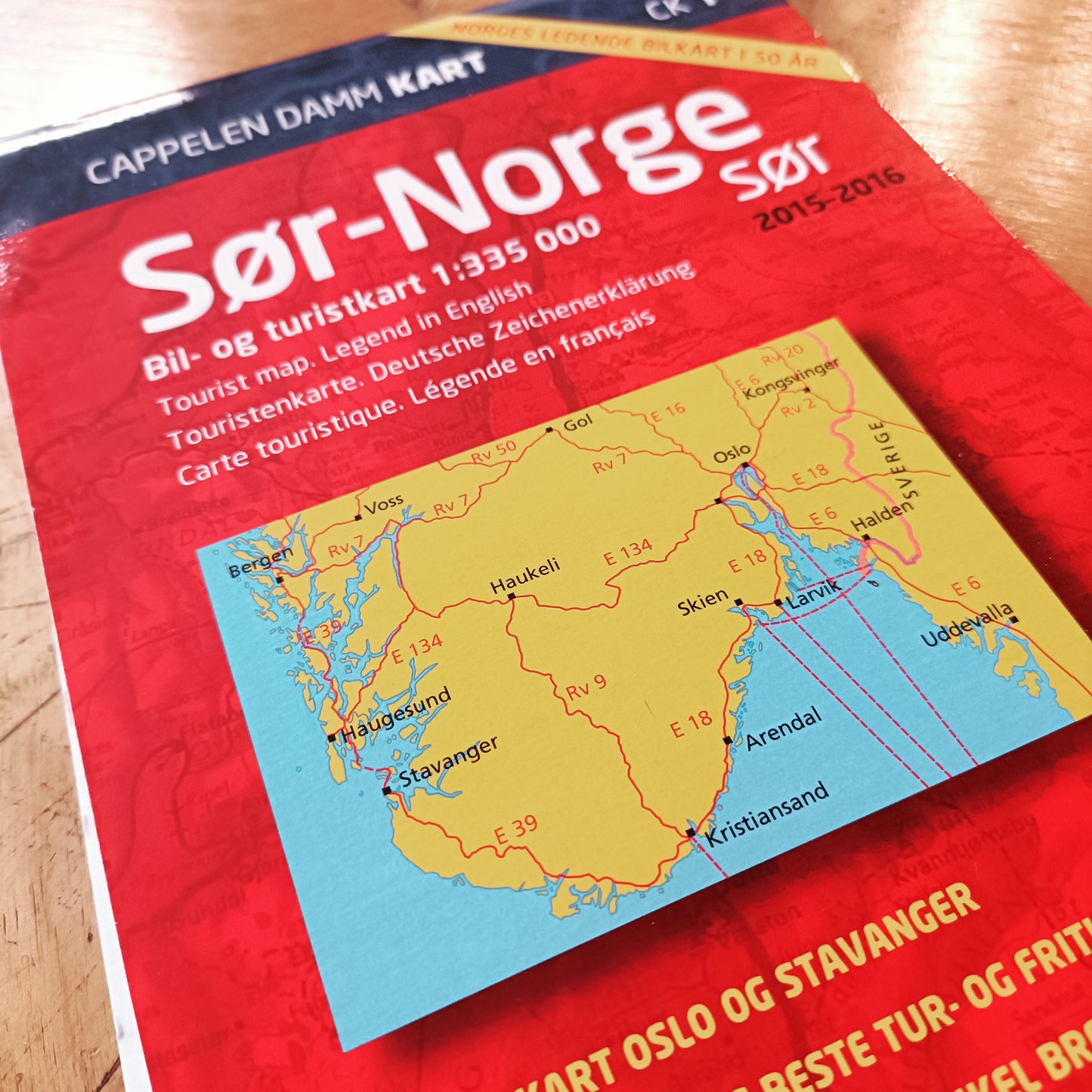 Etelä-Norjan kartta