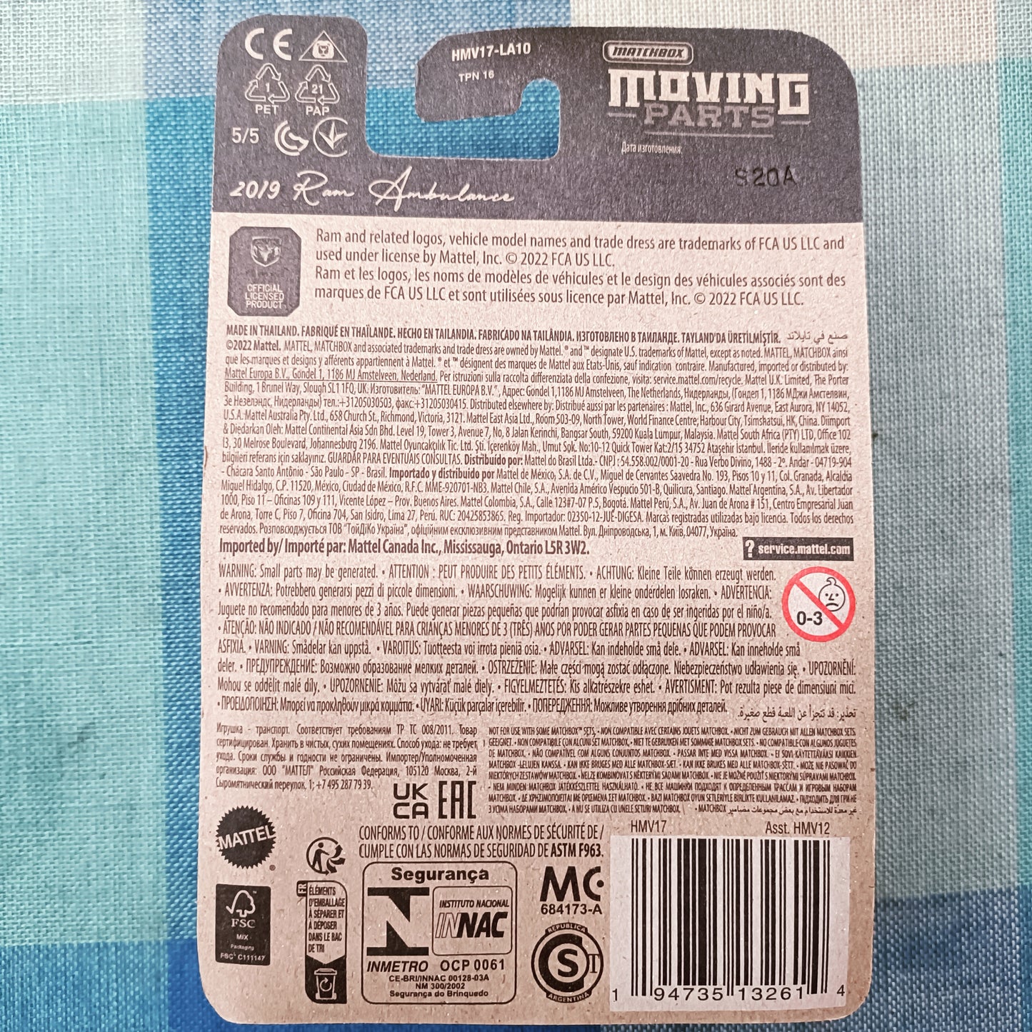 Matchbox Ram Ambulance 2019 - 70 Years - Orange - 1:64