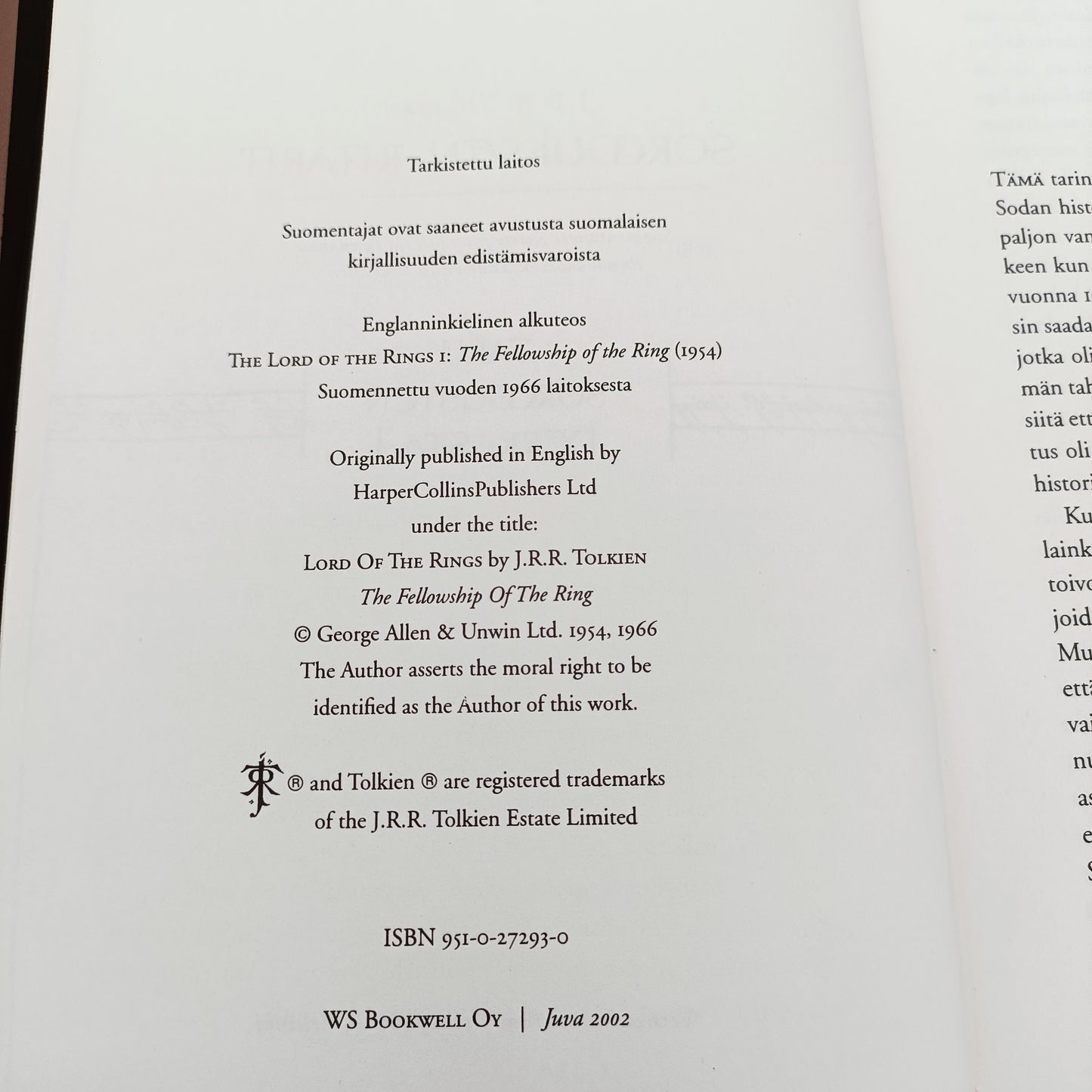Taru sormusten herrasta 1 - Sormuksen ritarit - J. R. R. Tolkien