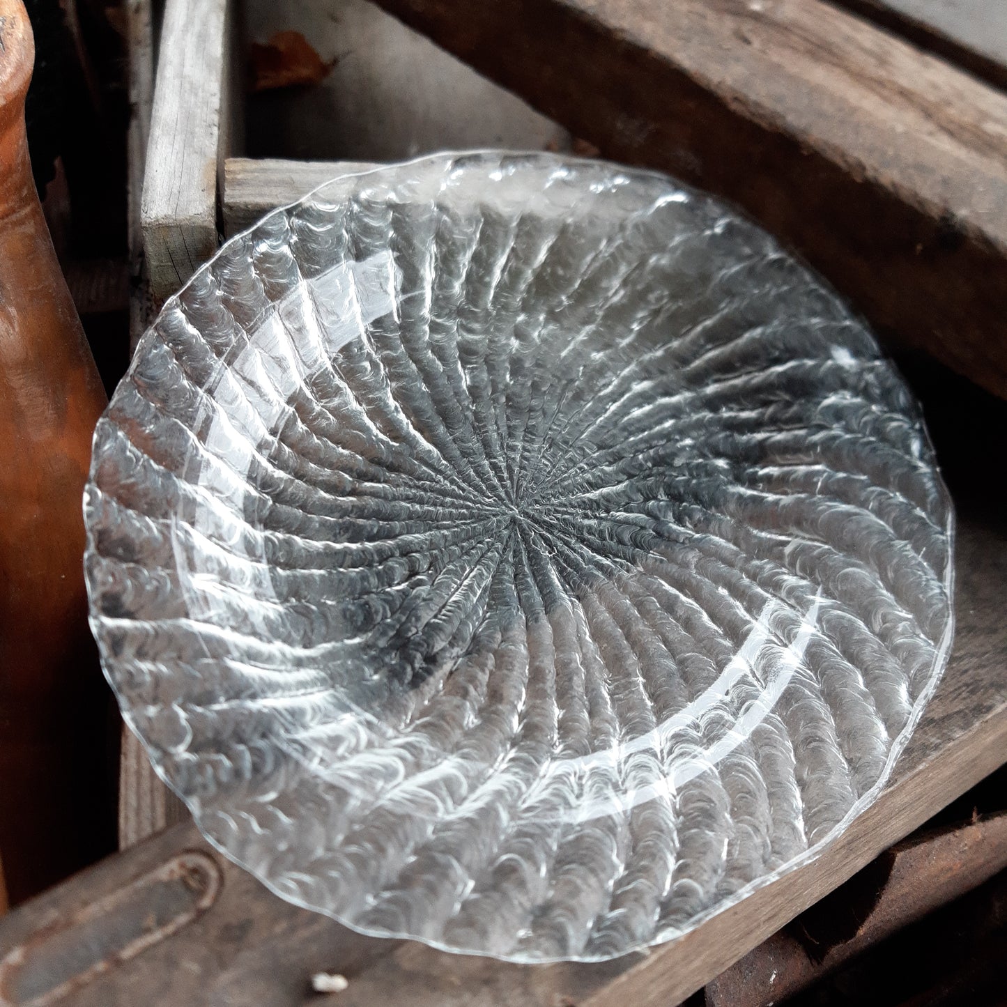 Riihimäen lasi Tupru lautanen 17,5 cm